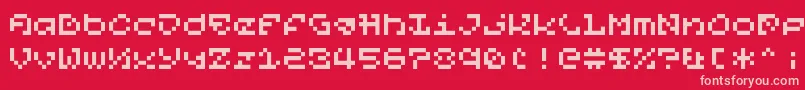 PixelOrGtfo Font – Pink Fonts on Red Background
