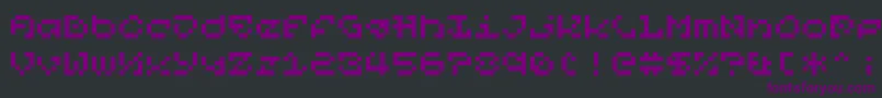 PixelOrGtfo-Schriftart – Violette Schriften auf schwarzem Hintergrund