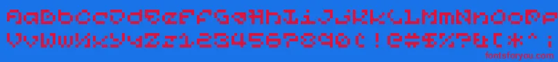 PixelOrGtfo Font – Red Fonts on Blue Background