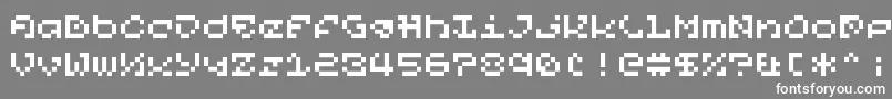 PixelOrGtfo Font – White Fonts on Gray Background