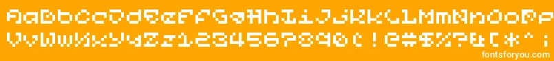 フォントPixelOrGtfo – オレンジの背景に白い文字