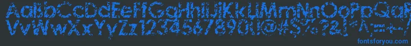 WhatsupWitchoo Font – Blue Fonts on Black Background