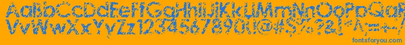 WhatsupWitchoo Font – Blue Fonts on Orange Background