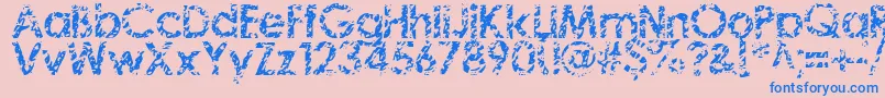 WhatsupWitchoo Font – Blue Fonts on Pink Background