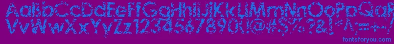 WhatsupWitchoo Font – Blue Fonts on Purple Background
