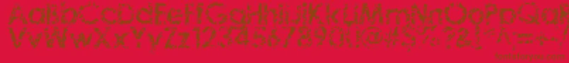 WhatsupWitchoo Font – Brown Fonts on Red Background