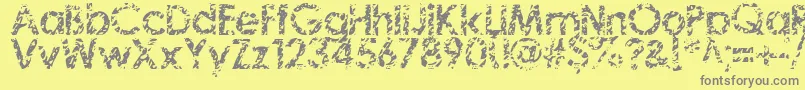 WhatsupWitchoo Font – Gray Fonts on Yellow Background