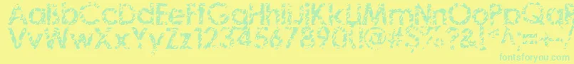 WhatsupWitchoo Font – Green Fonts on Yellow Background