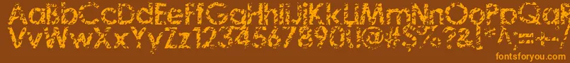 WhatsupWitchoo Font – Orange Fonts on Brown Background