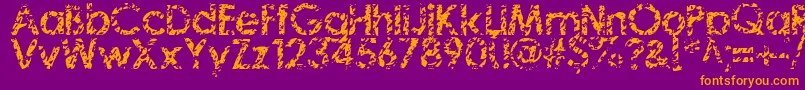 WhatsupWitchoo Font – Orange Fonts on Purple Background