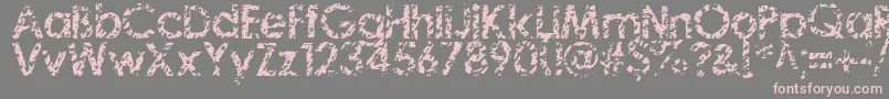 WhatsupWitchoo-fontti – vaaleanpunaiset fontit harmaalla taustalla