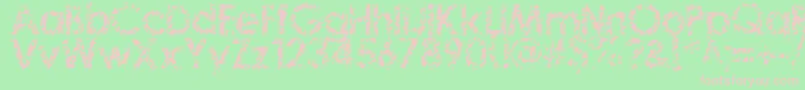 WhatsupWitchoo Font – Pink Fonts on Green Background