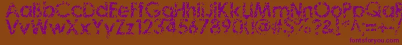 WhatsupWitchoo Font – Purple Fonts on Brown Background