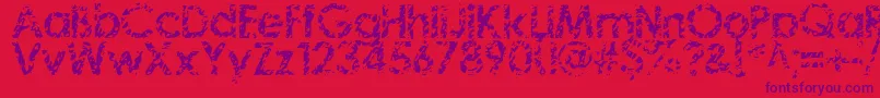WhatsupWitchoo Font – Purple Fonts on Red Background