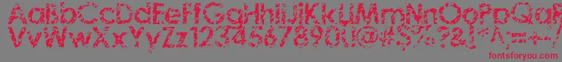 WhatsupWitchoo Font – Red Fonts on Gray Background