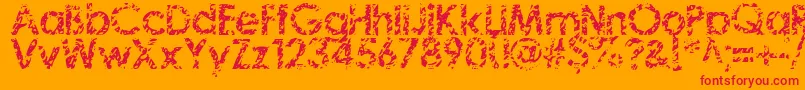 WhatsupWitchoo Font – Red Fonts on Orange Background