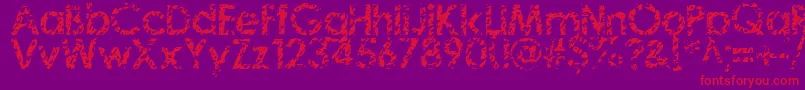 WhatsupWitchoo Font – Red Fonts on Purple Background
