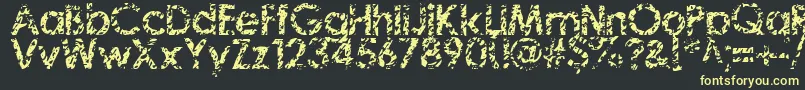 WhatsupWitchoo Font – Yellow Fonts on Black Background