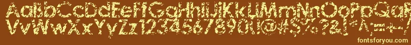 WhatsupWitchoo Font – Yellow Fonts on Brown Background