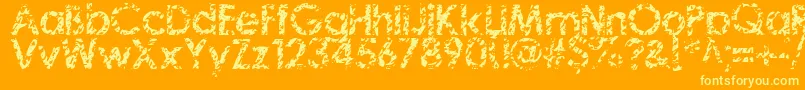 WhatsupWitchoo Font – Yellow Fonts on Orange Background
