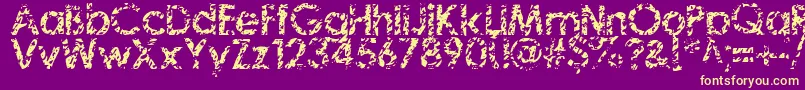 WhatsupWitchoo Font – Yellow Fonts on Purple Background