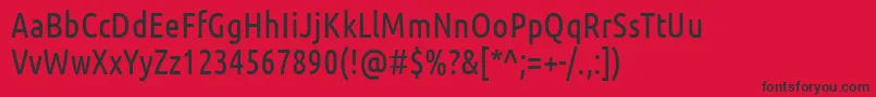 UbuntucondensedRegular Font – Black Fonts on Red Background