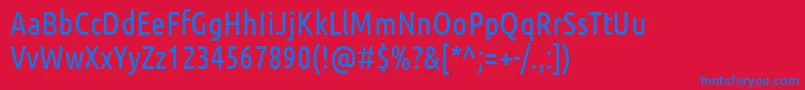 UbuntucondensedRegular Font – Blue Fonts on Red Background