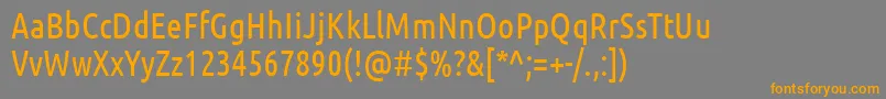 UbuntucondensedRegular Font – Orange Fonts on Gray Background