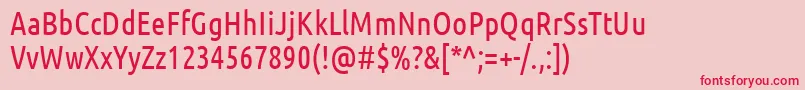 UbuntucondensedRegular Font – Red Fonts on Pink Background