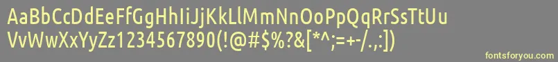 Шрифт UbuntucondensedRegular – жёлтые шрифты на сером фоне