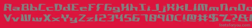 Notqr Font – Gray Fonts on Red Background