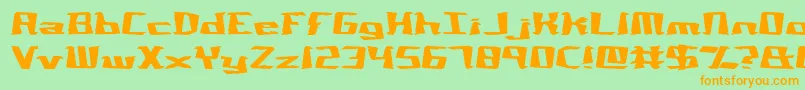 Notqr Font – Orange Fonts on Green Background