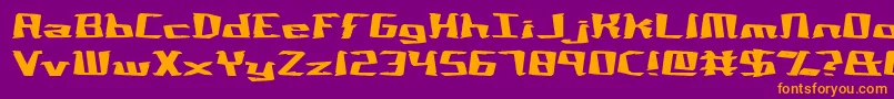 Notqr Font – Orange Fonts on Purple Background