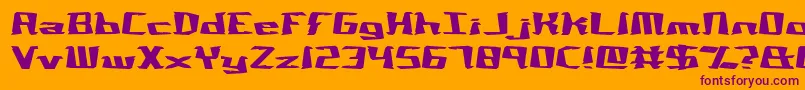 Notqr Font – Purple Fonts on Orange Background