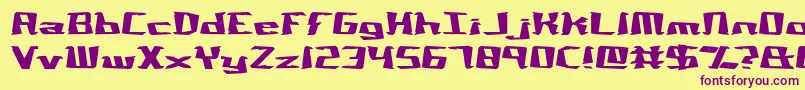 Notqr Font – Purple Fonts on Yellow Background