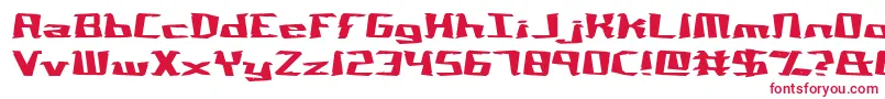 フォントNotqr – 白い背景に赤い文字