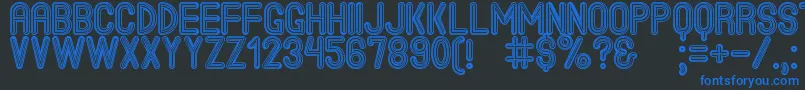 TheJackBrownStPersonalUse Font – Blue Fonts on Black Background