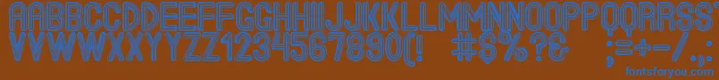 TheJackBrownStPersonalUse Font – Blue Fonts on Brown Background