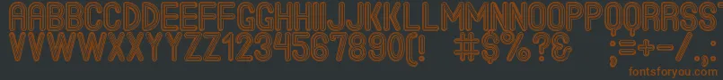 TheJackBrownStPersonalUse Font – Brown Fonts on Black Background