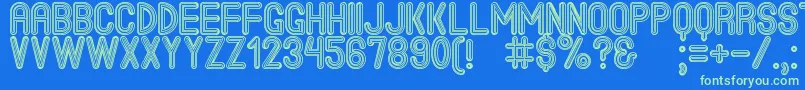 TheJackBrownStPersonalUse Font – Green Fonts on Blue Background