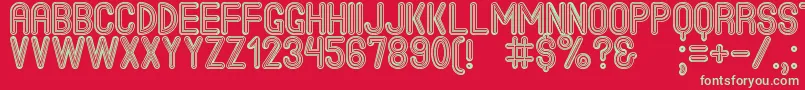 TheJackBrownStPersonalUse Font – Green Fonts on Red Background