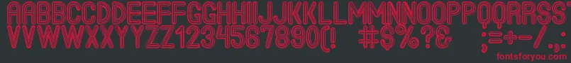 TheJackBrownStPersonalUse Font – Red Fonts on Black Background