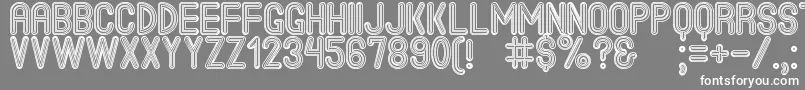 TheJackBrownStPersonalUse Font – White Fonts on Gray Background