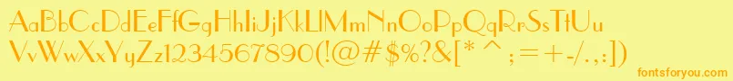 ParisianBt Font – Orange Fonts on Yellow Background