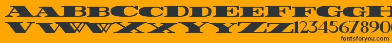 FatestWide Font – Black Fonts on Orange Background