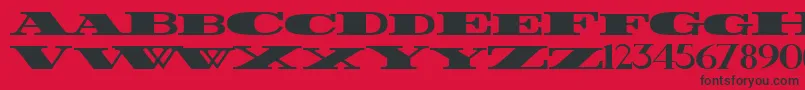 FatestWide Font – Black Fonts on Red Background