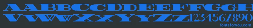 FatestWide Font – Blue Fonts on Black Background