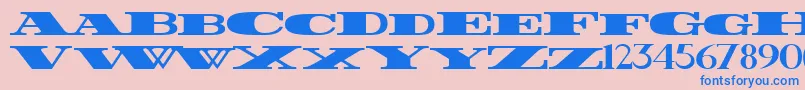 Police FatestWide – polices bleues sur fond rose