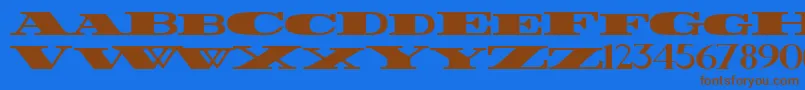 FatestWide Font – Brown Fonts on Blue Background