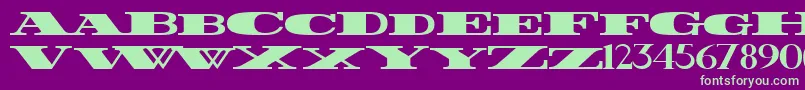 FatestWide Font – Green Fonts on Purple Background